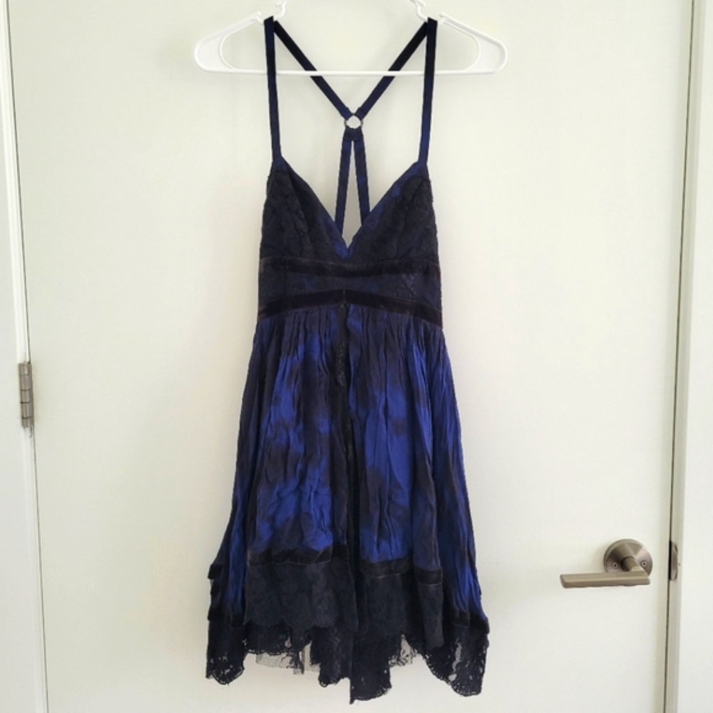 Urban Outfitters Ecote Black Navy Lace Dress Size S